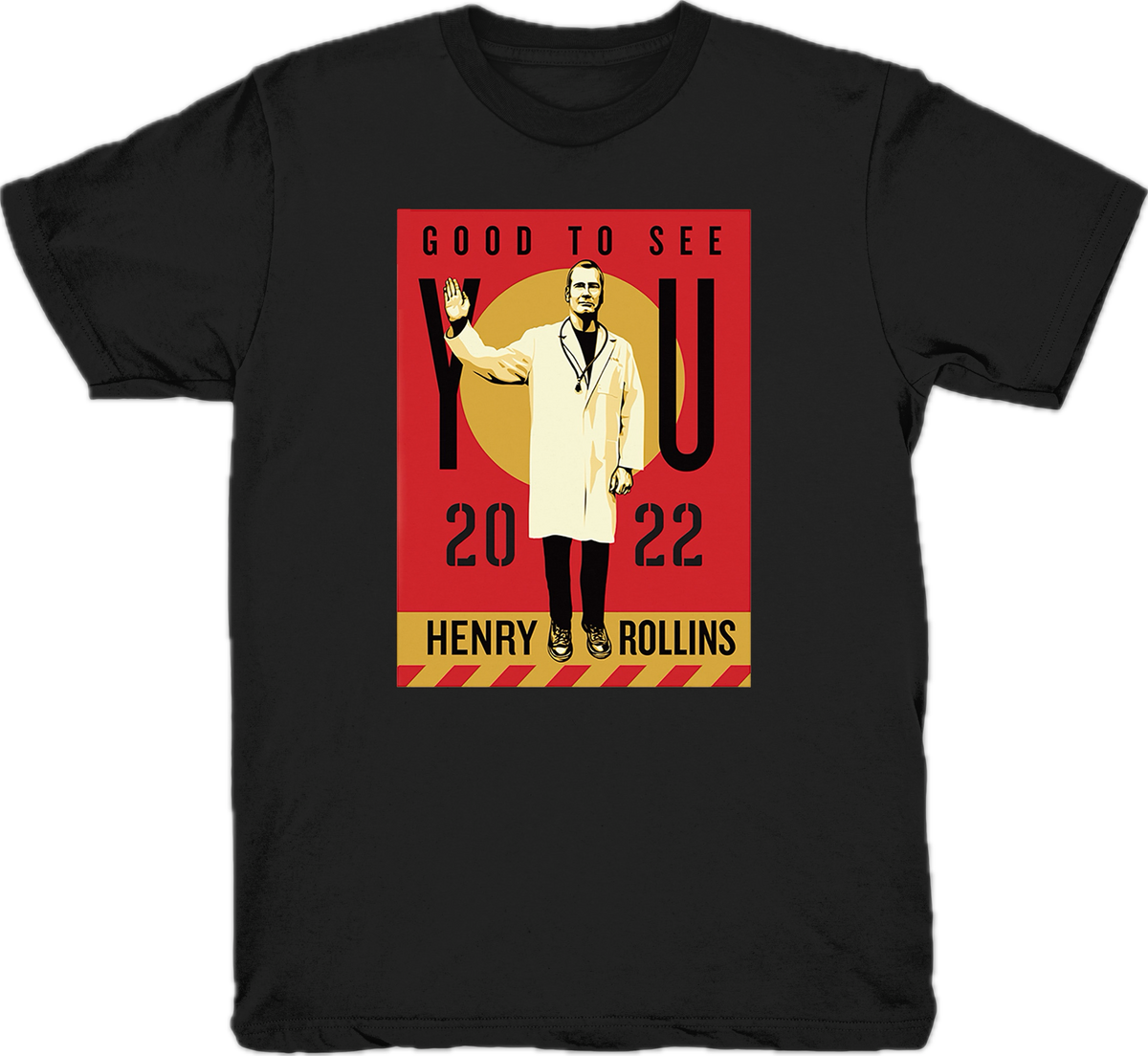 HENRY ROLLINS FREQUENT FLYER TOUR Tシャツ Henry Rollins T-Shirt Frequent Flyer Concert Tour Black 2010