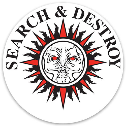 Henry Rollins - Search & Destroy Sticker (White)